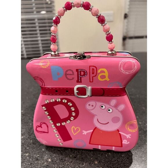 Vintage 2003 Pepa Pig mini Tin Box w/Handle Purse - Picture 4 of 12